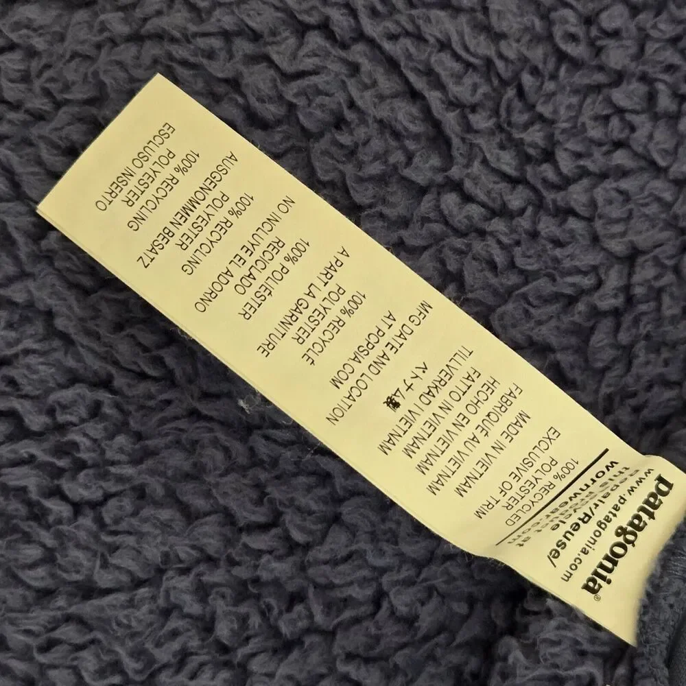 Patagonia Girls size XL (14) full zip sherpa‎ fleece vest polyester blue